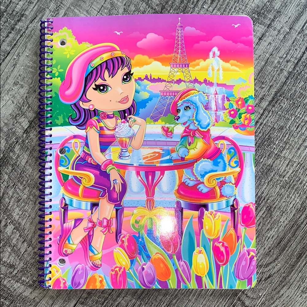 Lisa Frank Pink and Purple Paris Notebook